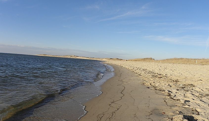 Panorama of Seaford, Delaware beach.