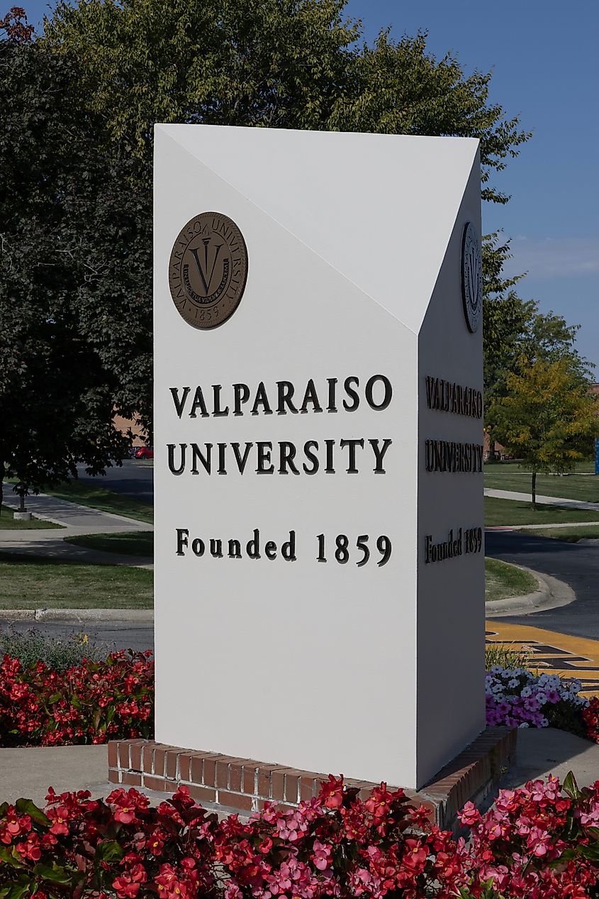 Valparaiso University is a private Lutheran university in Valparaiso, Indiana. 