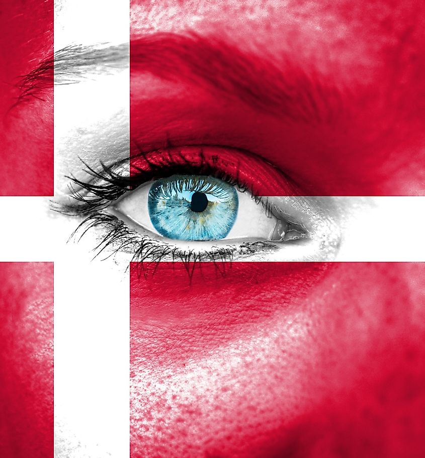 Woman From Denmark With Blue Eyes 