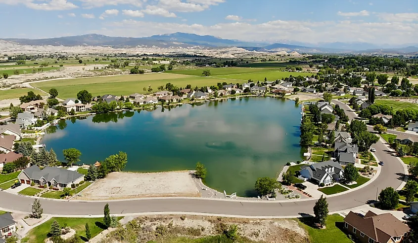 A residential neighborhood in Montrose, Colorado.