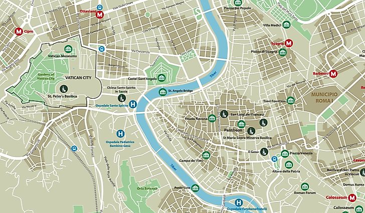 The Geography Of Rome Worldatlas