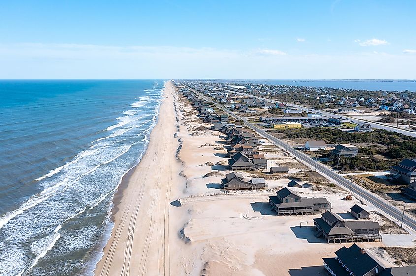 Aerial view of Nags Head looking South.