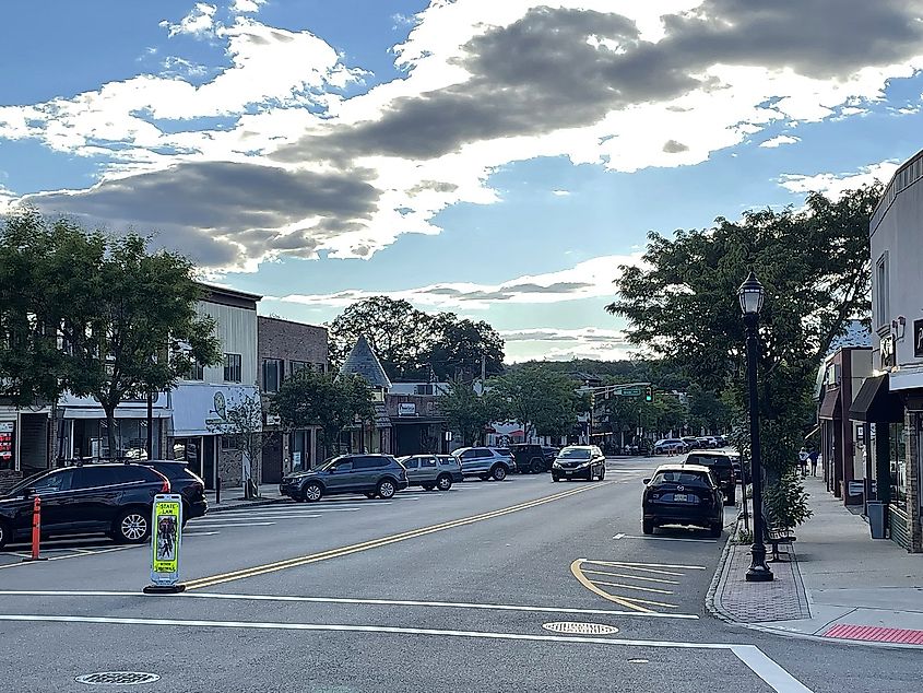 Shopping district of Glen Rock, New Jersey, United States