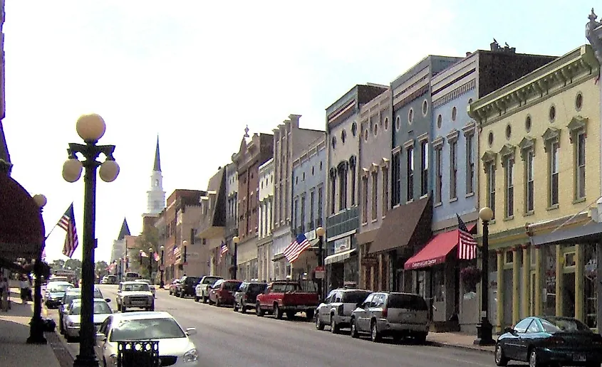 Downtown Harrodsburg, Kentucky.