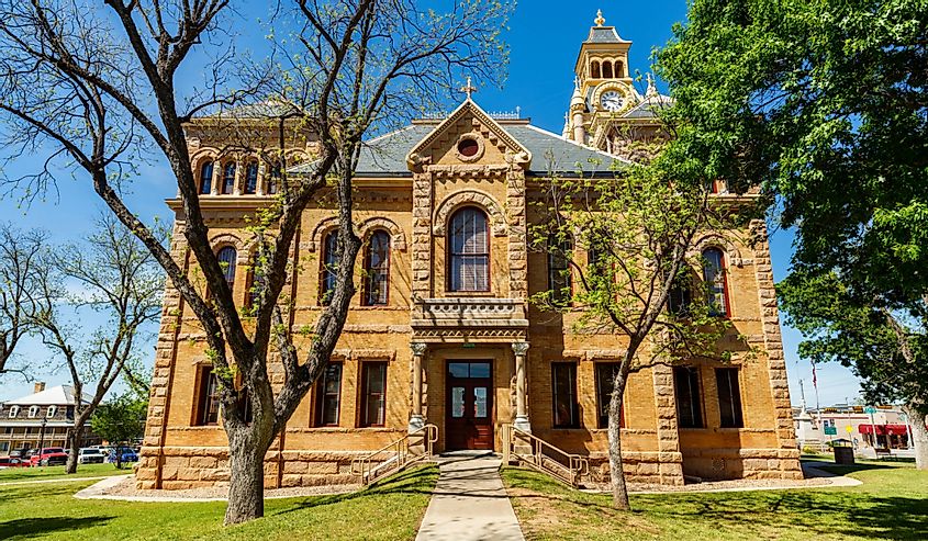 The historic Llano Courthouse, Texas