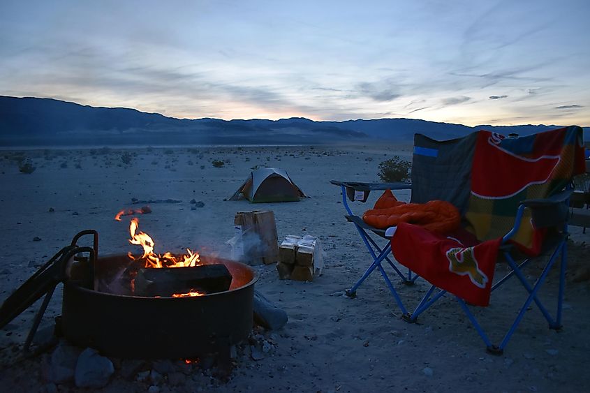 Campsite in the Death Valley, California
