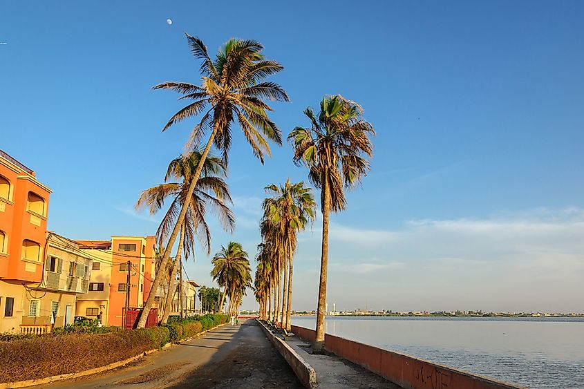 A costal street in Saint-Louis, Senegal.