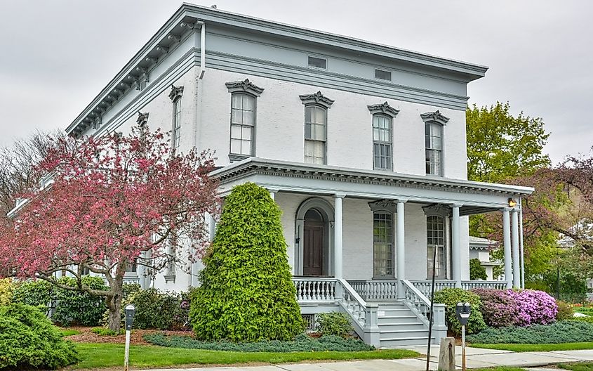 Zenas H. Russell Home at 803 Church St in Honesdale, Pennsylvania.