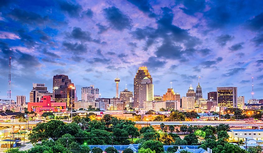 San Antonio, Texas, USA downtown city skyline.