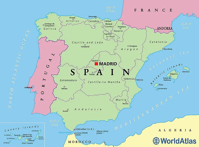 Map Of Iberian Peninsula Spain