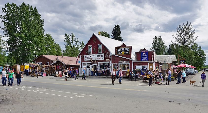 Charming downtown of Talkeetna, Alaska.