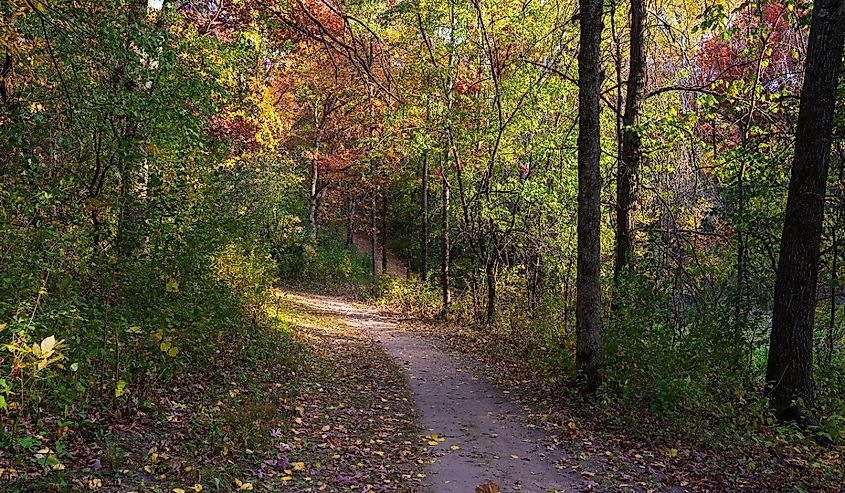 Autumn scenery at lebanon hills regional park minnesota