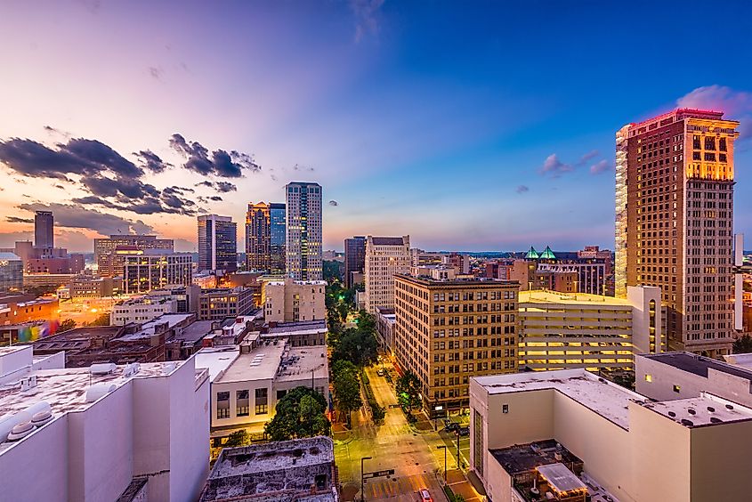 Birmingham, Alabama, USA downtown city skyline.