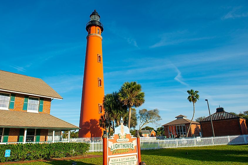 The historic Ponce de Leon Inlet Lighthouse in Florida. Credit: Wangkun Jia/ Shutterstock.com