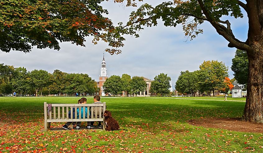 Dartmouth College is a private Ivy League research university in Hanover, New Hampshire