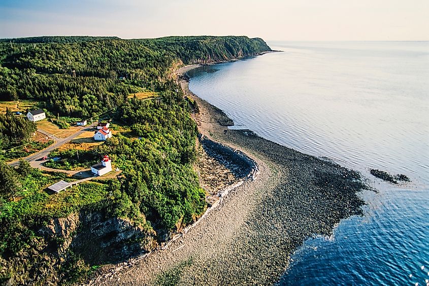 Aerial of Grand Manan Island, New Brunswick, Canada