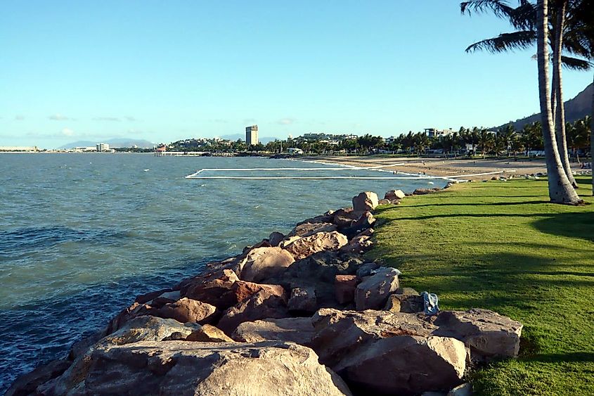 A beach in Townsville, Queensland.