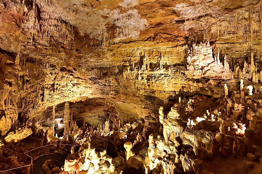 The Natural Bridge Caverns in Texas. 