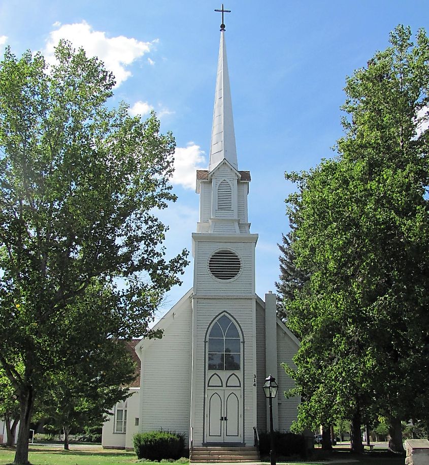 Front of the St. Peter's Episcopal Church, Carson City, Nevada.