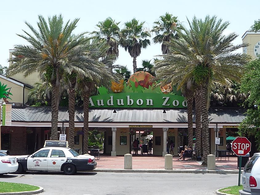 The entrance to Audubon Zoo, New Orleans, Louisiana, USA.