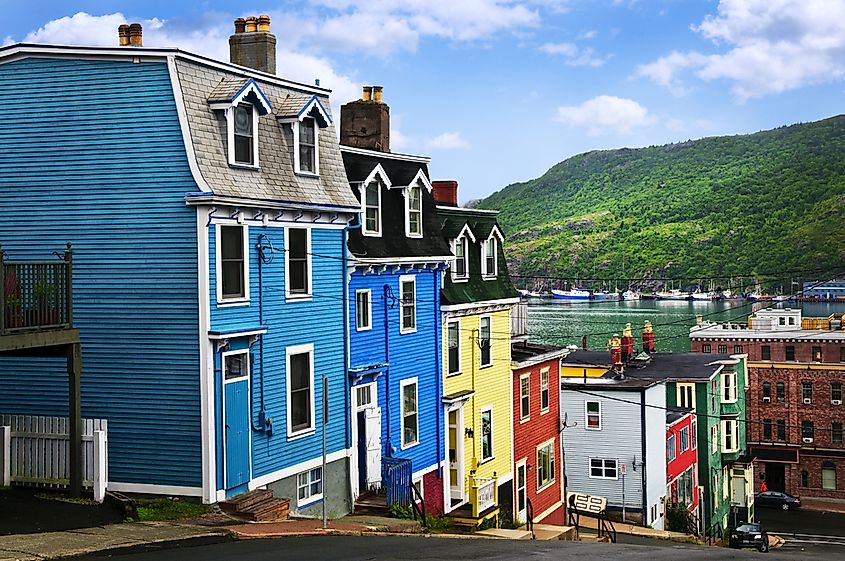 Colorful houses in St. John's, Newfoundland, Canada.