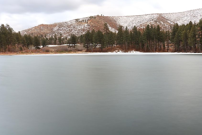 Fenton Lake in winter.
