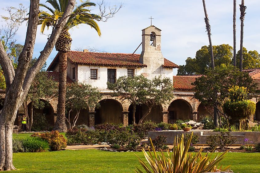Image of the lovely mission at San Juan Capistrano, California