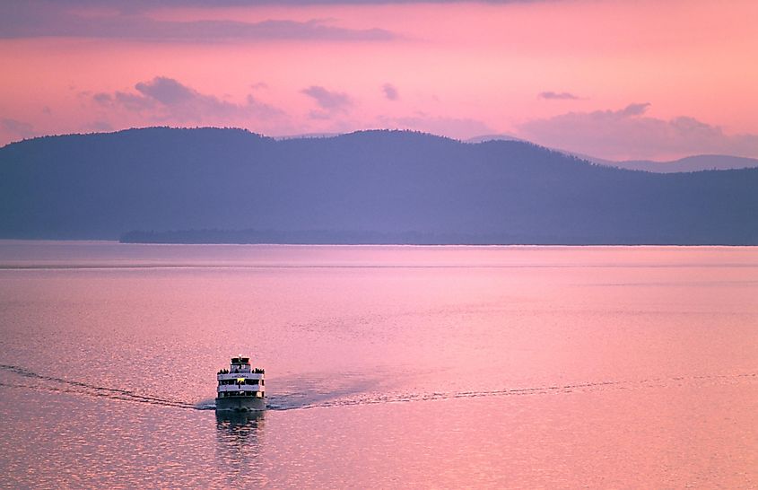 A cruise boat on Lake Champlain.