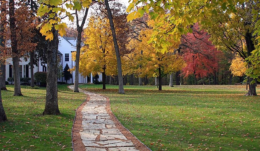 Shore Path along Geneva Lake in Wisconsin