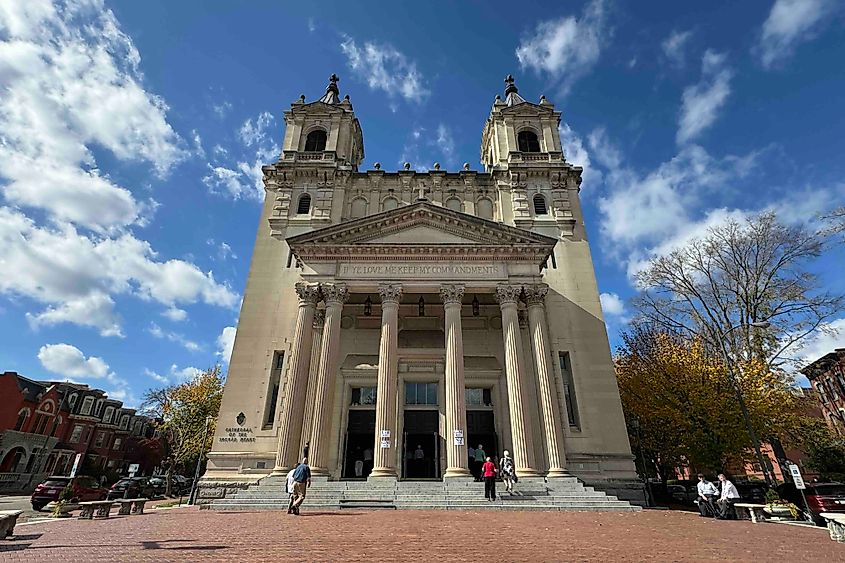 Cathedral of the Sacred Heart Exterior front steps image Credit Bryan Dearsley