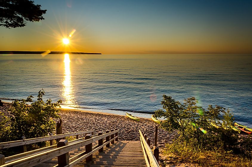 Lake Superior sunset at Miners Beach.