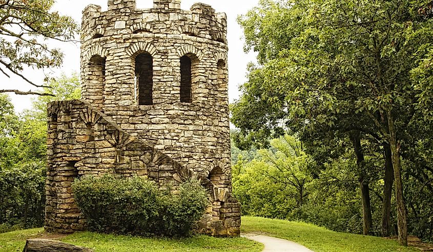 historic landmark, Clark Tower, in Winterset, Iowa