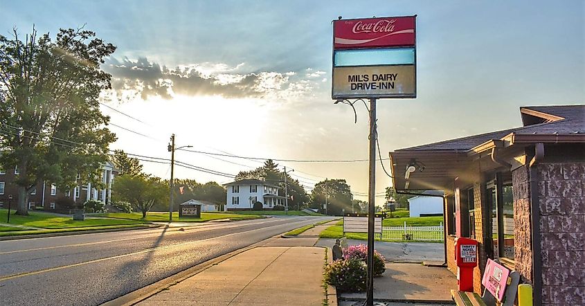 Mil's Dairy Drive In in Rosine, Kentucky, via 