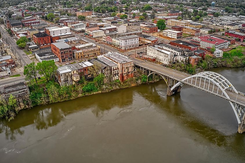 Aerial view of Selma, Alabama.