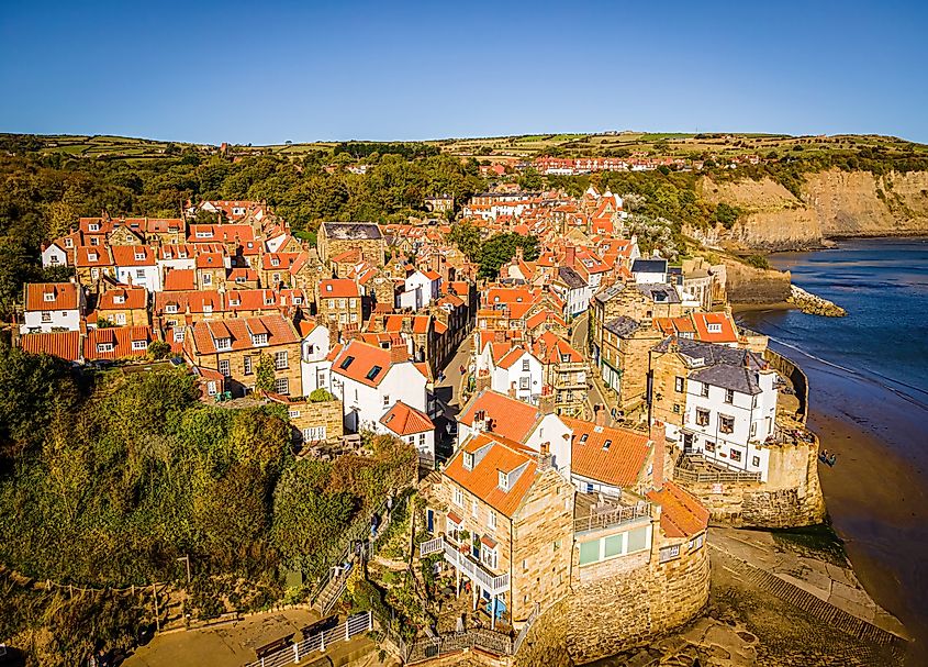 A view of Robin Hood's Bay, a picturesque old fishing village on the Heritage Coast of the North York Moors, UK (Alexey Fedorenko via Shutterstock)