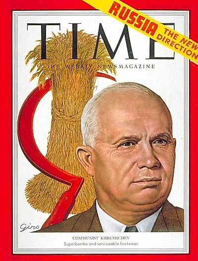 Khrushchev featured on the November 1953 cover of TIME after becoming First Secretary of the Communist Party