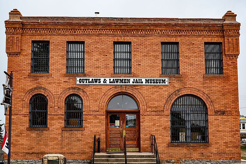 Entrance to Outlaws & Lawmen Jail Museum in Cripple Creek, Colorado