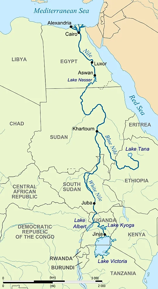 middle east map rivers