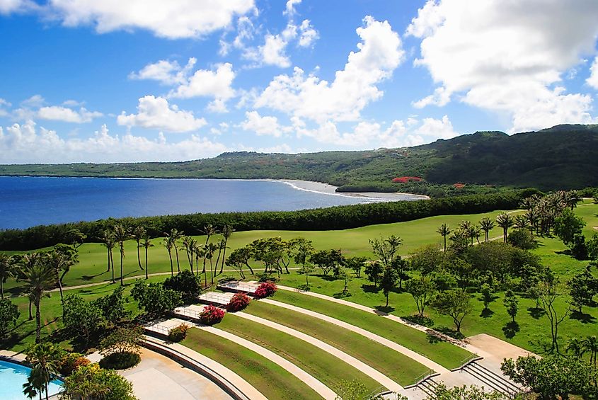 Coastal view of the Lao Lao Bay Golf & Resort in Kagman, Saipan.