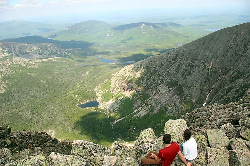 View from the top of Mount Katahdin, Maine