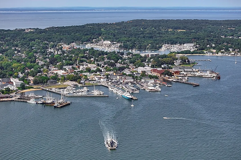 Greenport’s harborfront. 