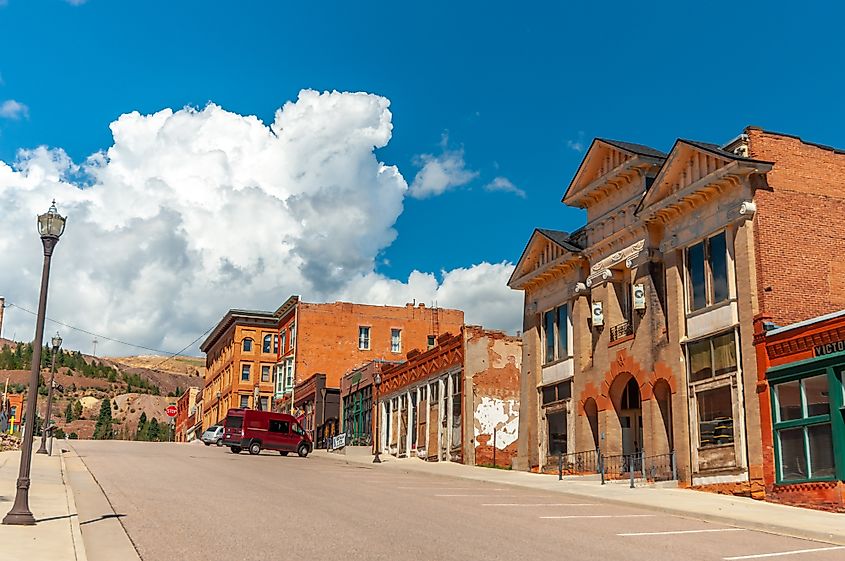 The historic town center of Victor, Colorado.