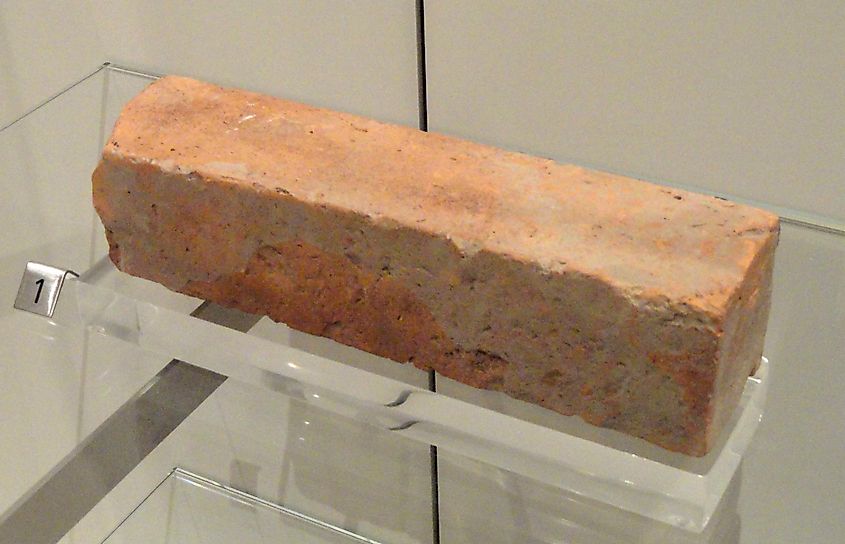 A brick created by the people of the Harappan Civilization