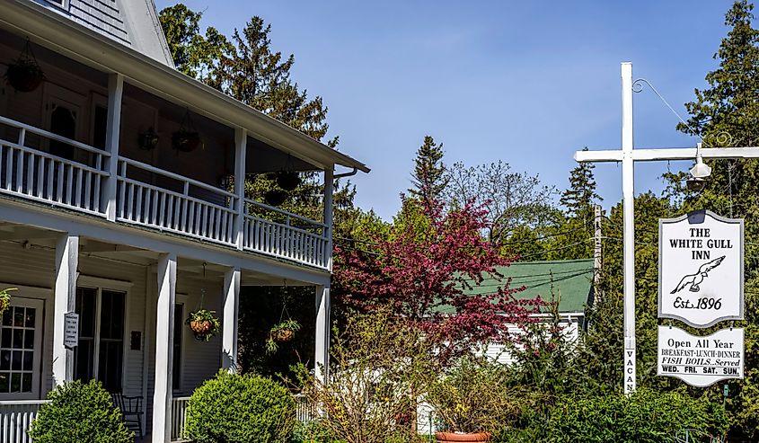 The White Gull Inn is a historic bed and breakfast inn and restaurant in Fish Creek