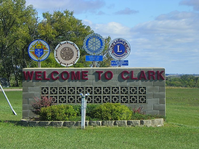 The South Dakota town of Clark.