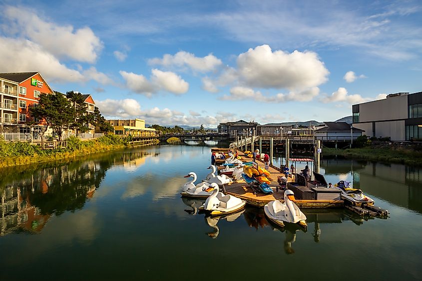 The Necanicum River in Seaside, Oregon.