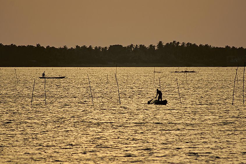 Fishermen at Lake Togo, Togo, West Africa