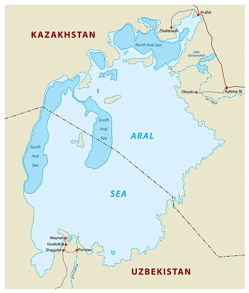 Aral Sea map