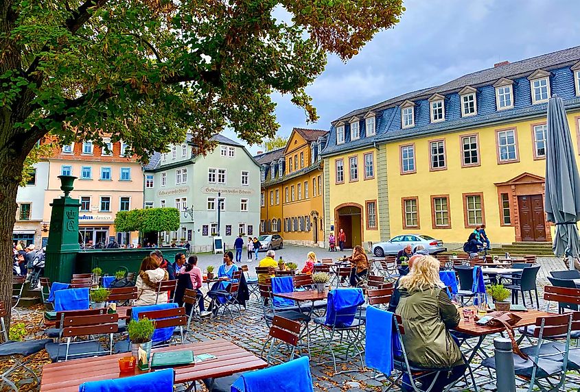 The historic center of Weimar in Thuringen, Germany