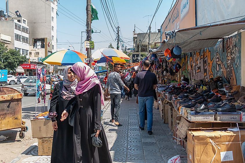 Gaza City market scene